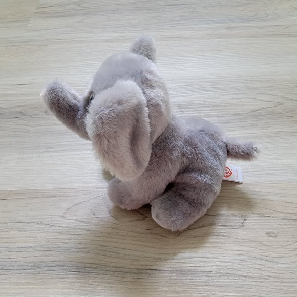 Whopper The Elephant - Ty Beanie Boos, Velvet TY Bean Plush, Grey - Picture 2 of 7